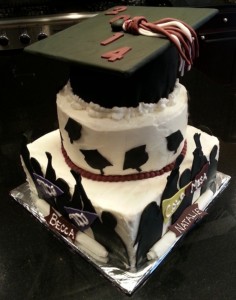 Graduation Cake for Ashlyn, Becca, Natalie, and Taylor